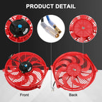 12V 14" Universal Slim Electric Radiator Cooling Fan Kit
