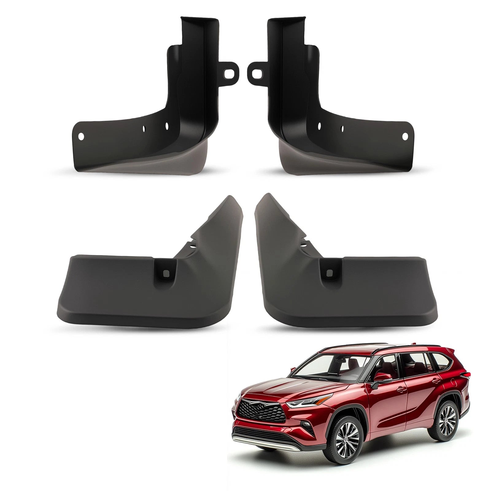 Set of 4 Mud Guards for Toyota Highlander (2020-2021)