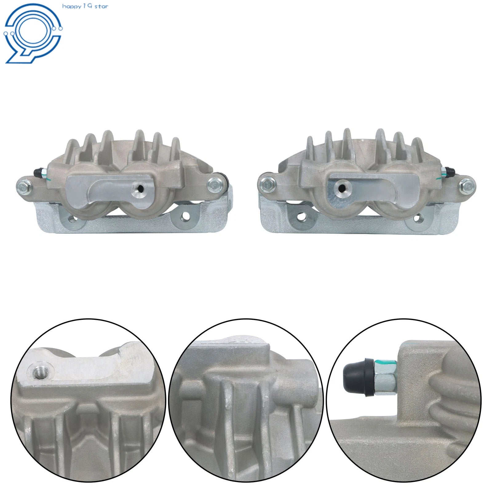 Set of 2 Disc Brake Calipers w/ Bracket for Ford Mustang (2003-2004)