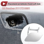 Front Left Washer Nozzle Cover Cap Silver Tone for BMW 740i (2011-2015)