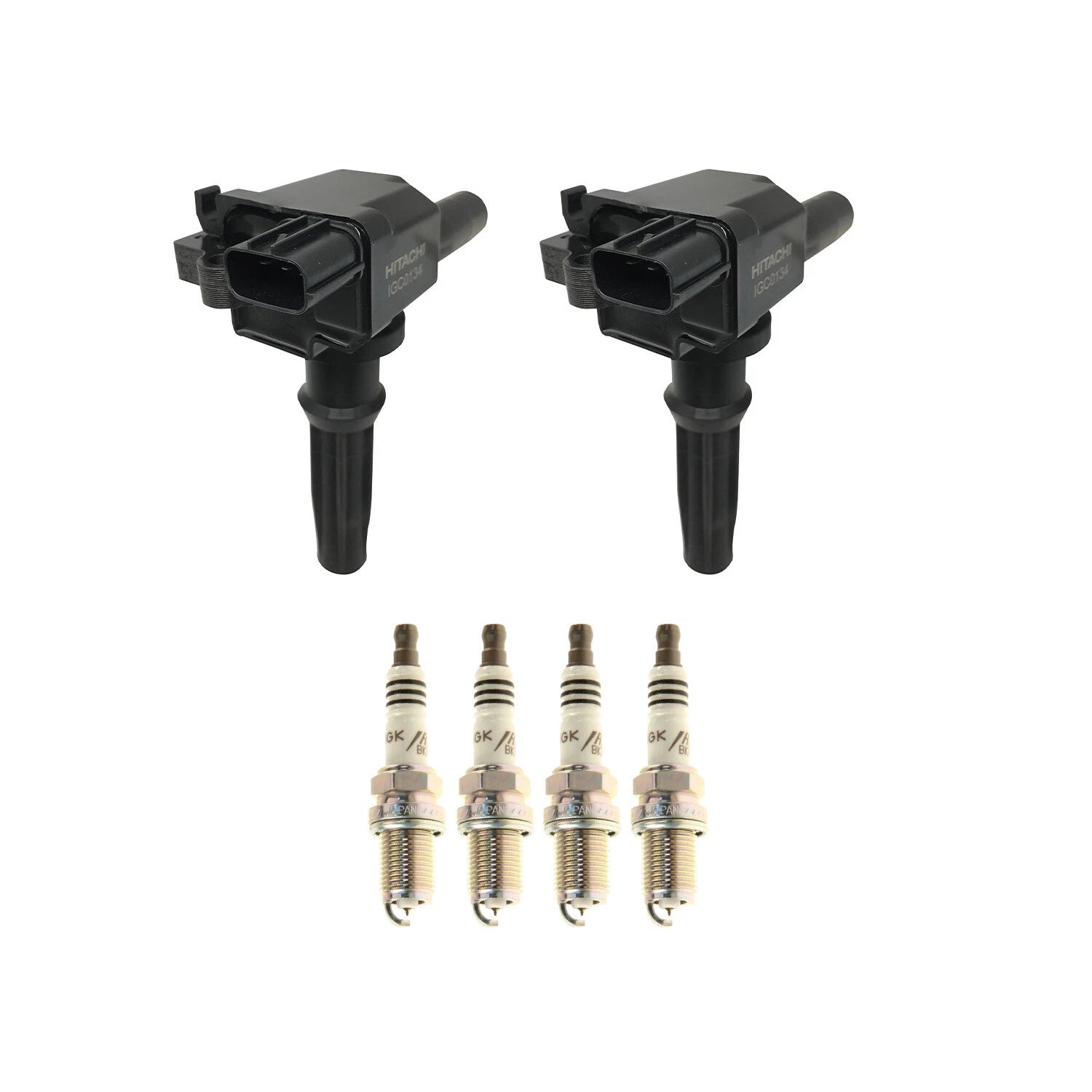 Set of 2 Ignition Coils & 4 NGK Iridium Spark Plugs for Kia Optima (2011–2015)