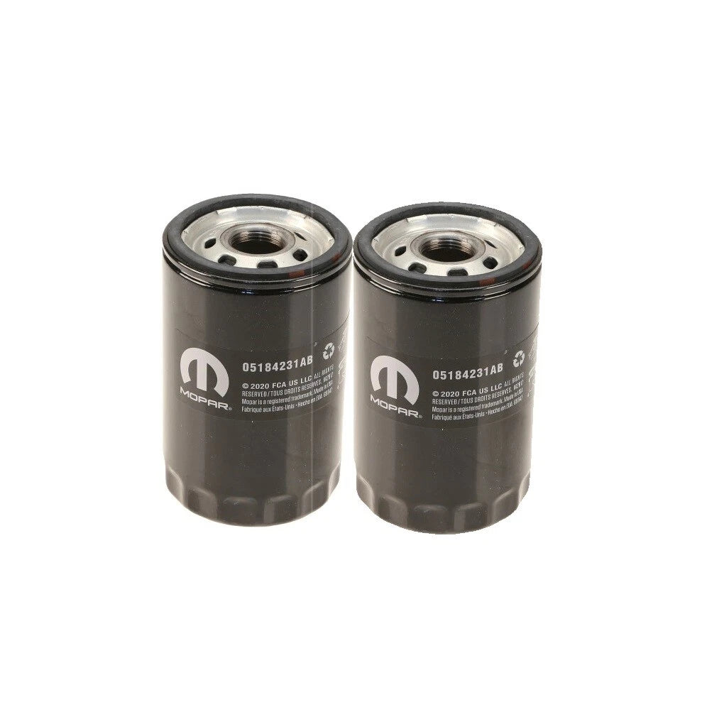 Set of 2 Engine Oil Filters for Dodge Jeep Ram 3.7L V6 (OEM Mopar)