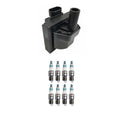 Set of 8 Hitachi Ignition Coils & Denso Iridium Spark Plugs for Escalade Fleetwood (1990–1999)
