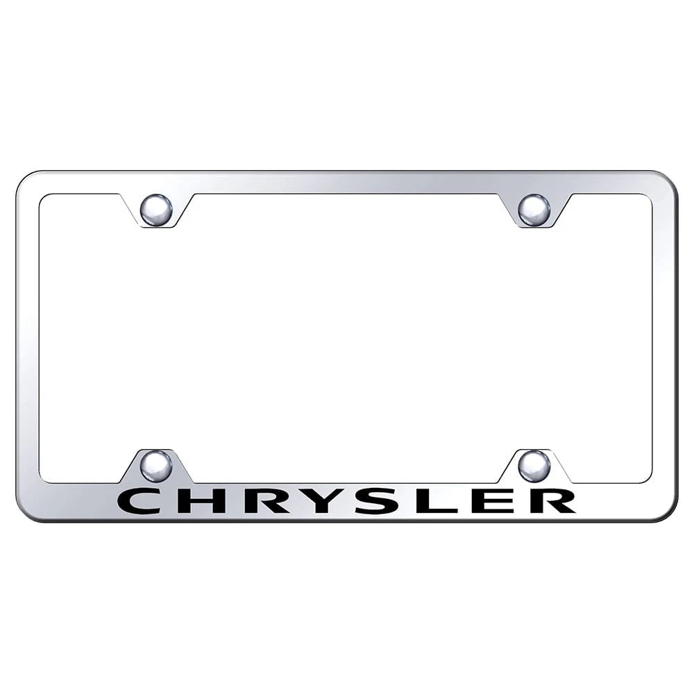 Stainless Steel Wide Body License Plate Frame - Officially Licensed for Chrysler