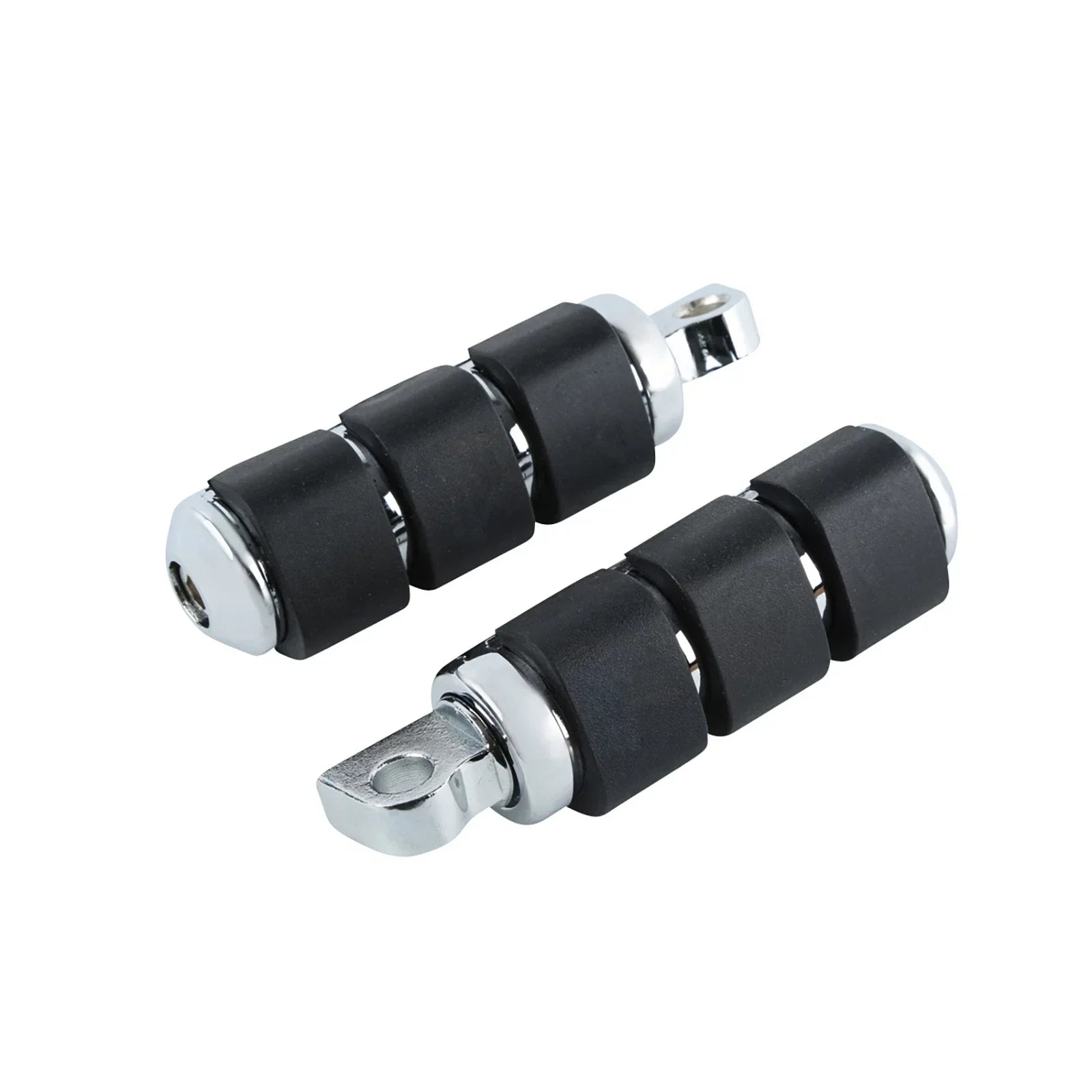 Chrome Anti Vibration Rubber Footpeg Pegs for Harley Softail Dyna