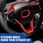 3pcs ABS Steering Wheel Cover Trim for Honda Accord (2018–2021) Red