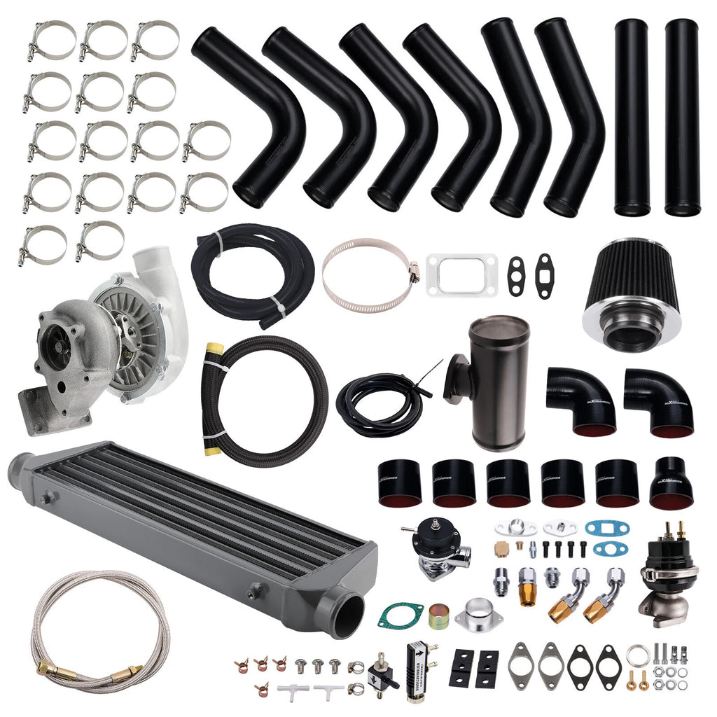 T3 T4 Turbo + Intercooler + Piping + BOV + Wastegate Kit for BMW E36 328i 94-99