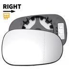 Right Side Heated White Mirror Glass for Nissan Micra (2002–2009)