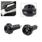 Black Motorcycle 7/8'' 1'' Handlebar Grips & End Cap Plug