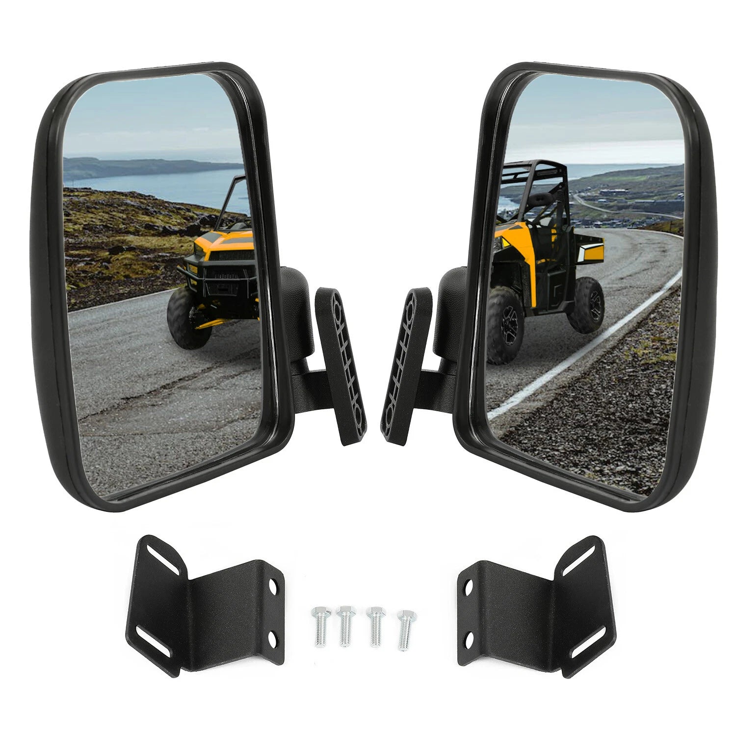 Set of 2 Side Rear View Mirrors for Polaris Ranger XP 900 (2013–2019)