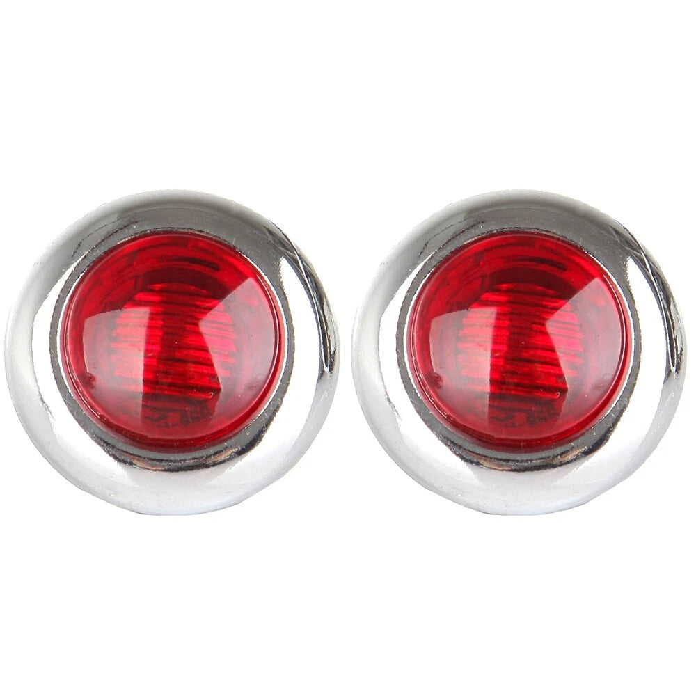 15x 6.5" 16LED Amber Side Marker Clearance Light for Chrome Bezel