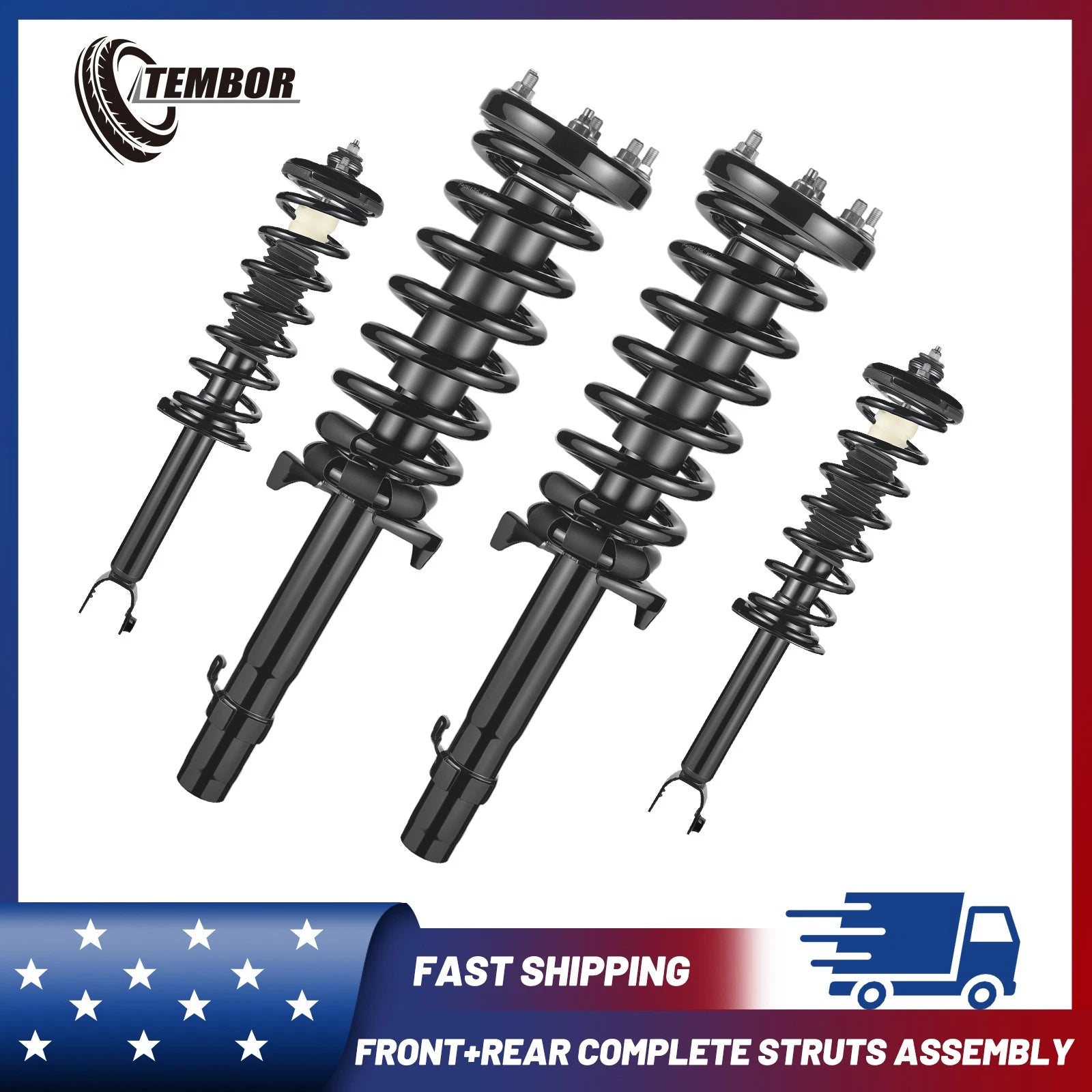 Front & Rear Strut Set for 2008–2012 Honda Accord (2.4L, 3.5L)