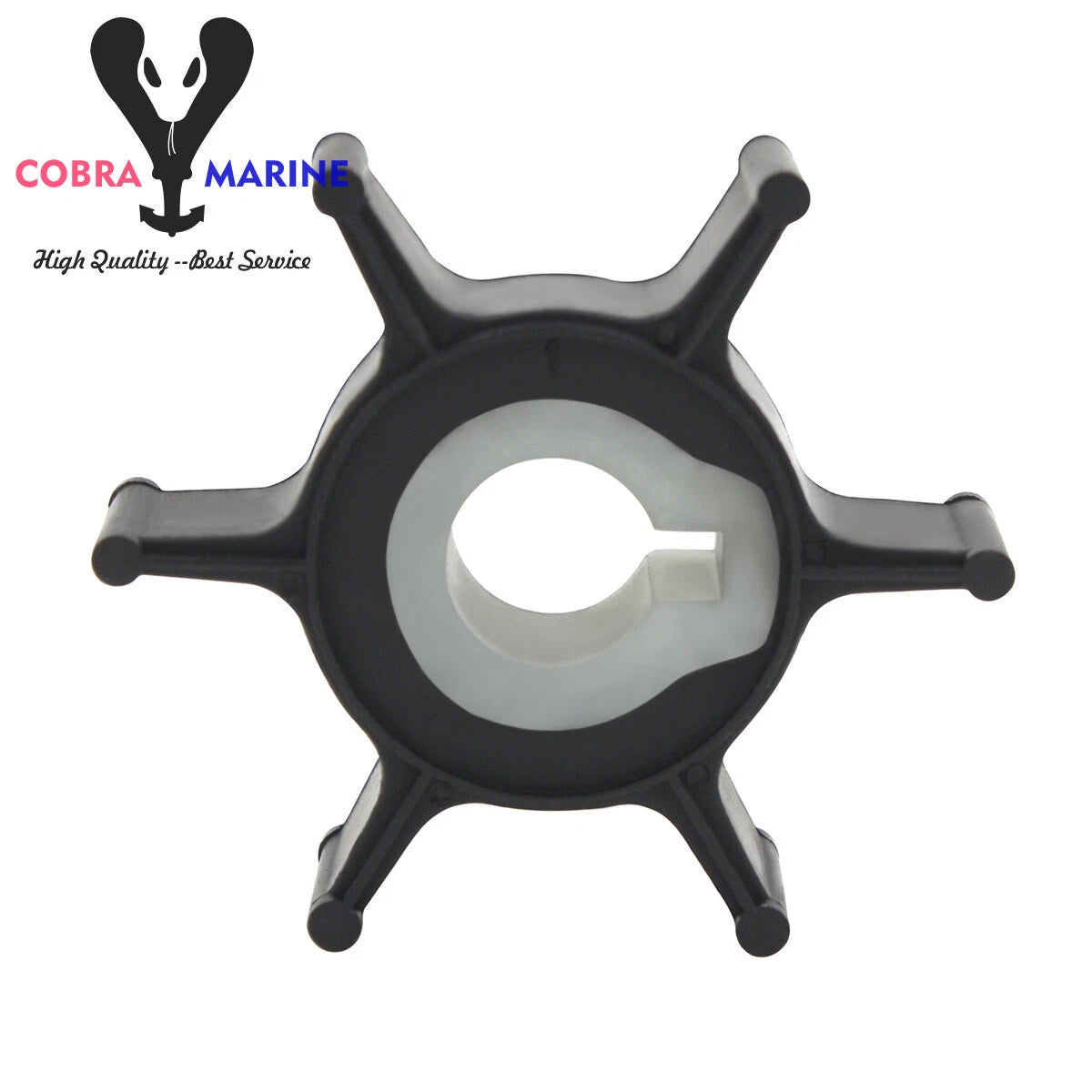 Water Pump Impeller for Yamaha 2HP (646-44352-01, P45, 2A, 2B, 2C, 18-3072)
