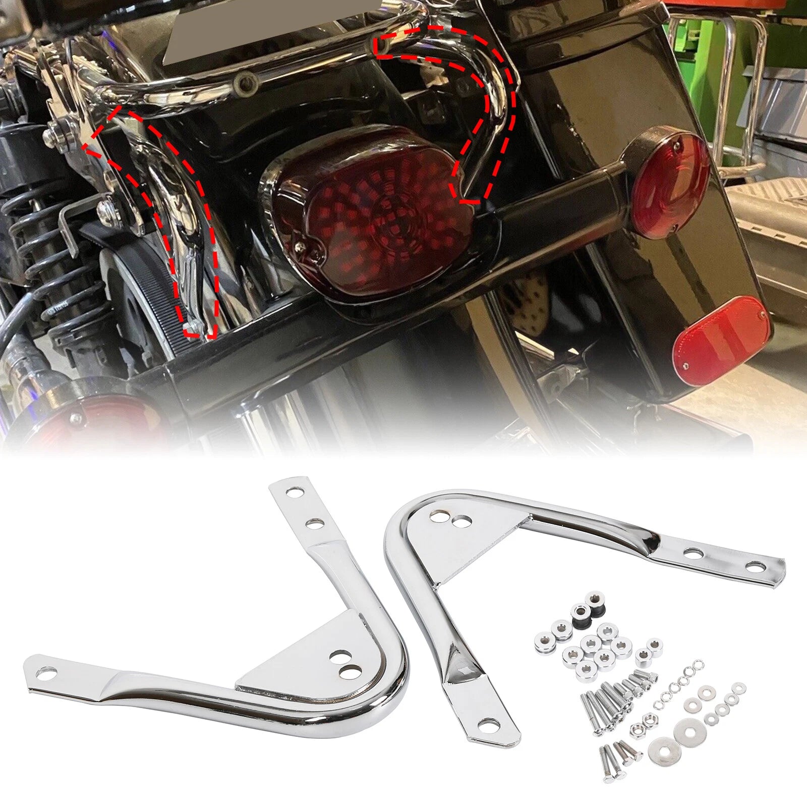 Detachable Luggage Rack Docking Hardware for Harley Touring (1997–2008)