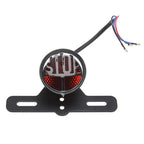 Vintage License Plate Mount Brake Light for Harley Bobber Chopper