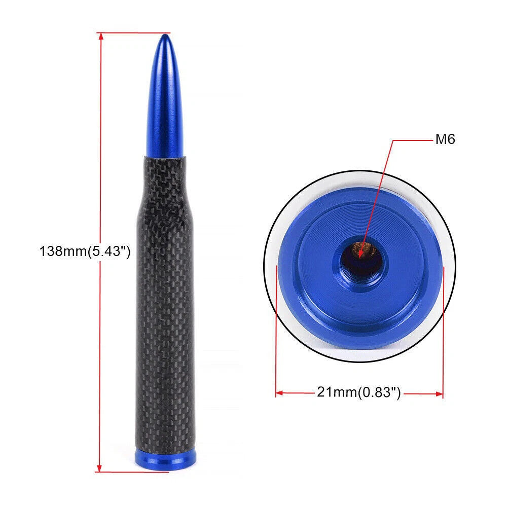 Carbon Fiber Bullet Antenna for Dodge Ram 1500, Ford F150, F250