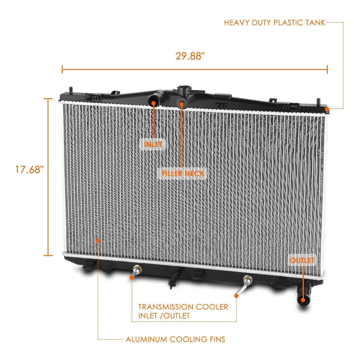 Aluminum Cooling Radiator DPI-13663 for Toyota Sienna (2017–2020)