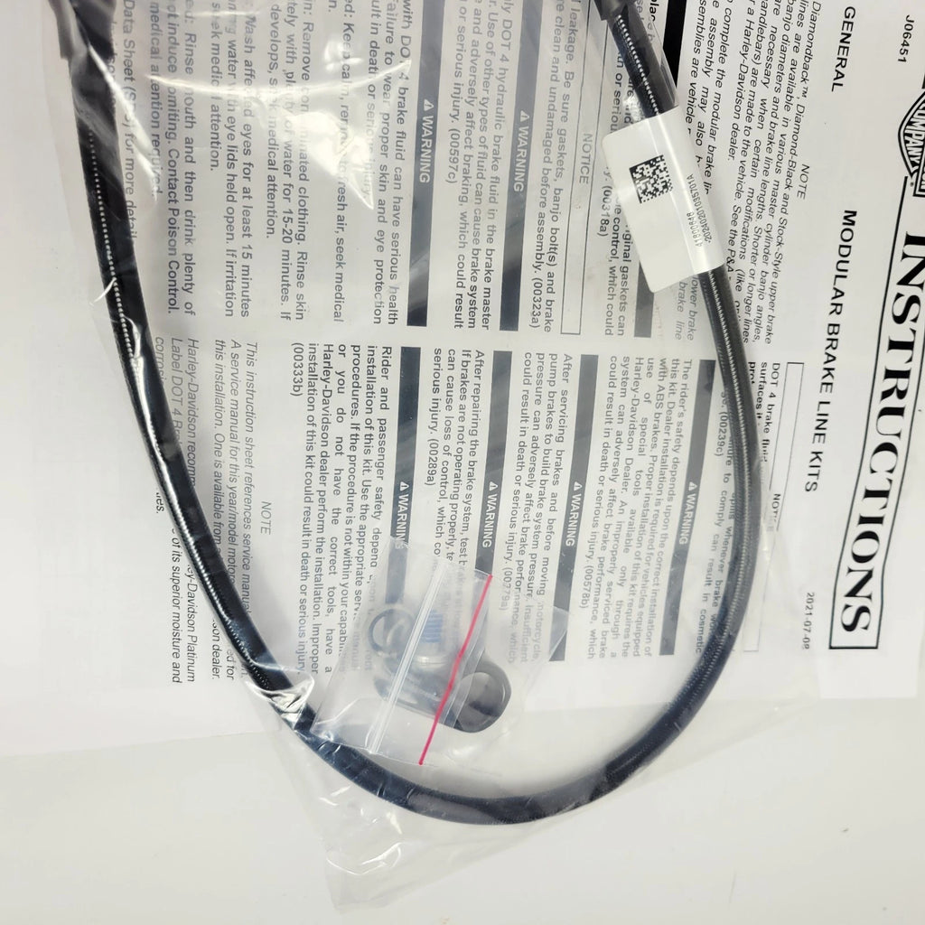 Genuine Front Upper Brake Line for Harley-Davidson Softail (2018–2023) 41800655