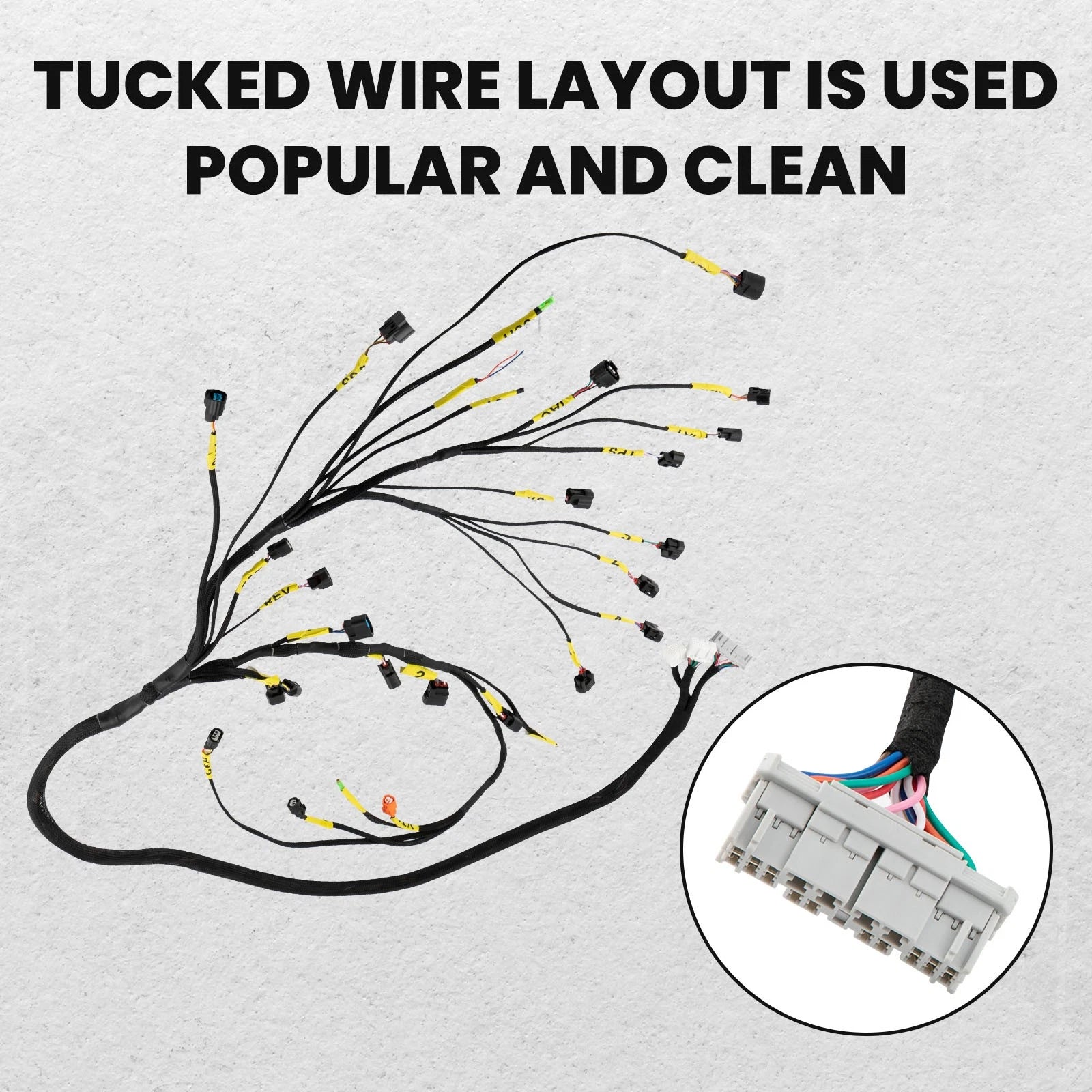 Tucked Engine Harness for Honda Acura K-Swap Integra CRX EK EG K20 K24 (2001–2006)