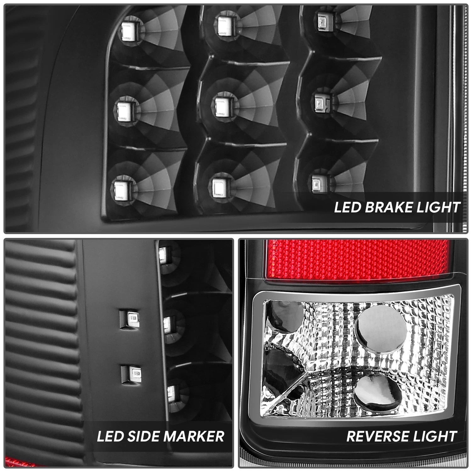 Full LED Tail Brake Light Stop Lamps for GMC Sierra 1500 2500 HD (2007–2014)