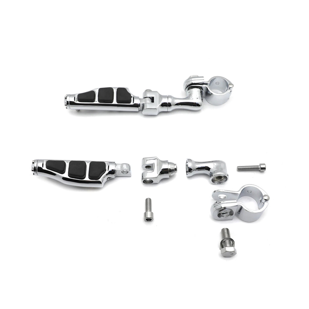 Chrome Highway Stiletto 3" FootPeg Clamp Kit 1.25" for Honda GoldWing GL1800 (2001–2023)
