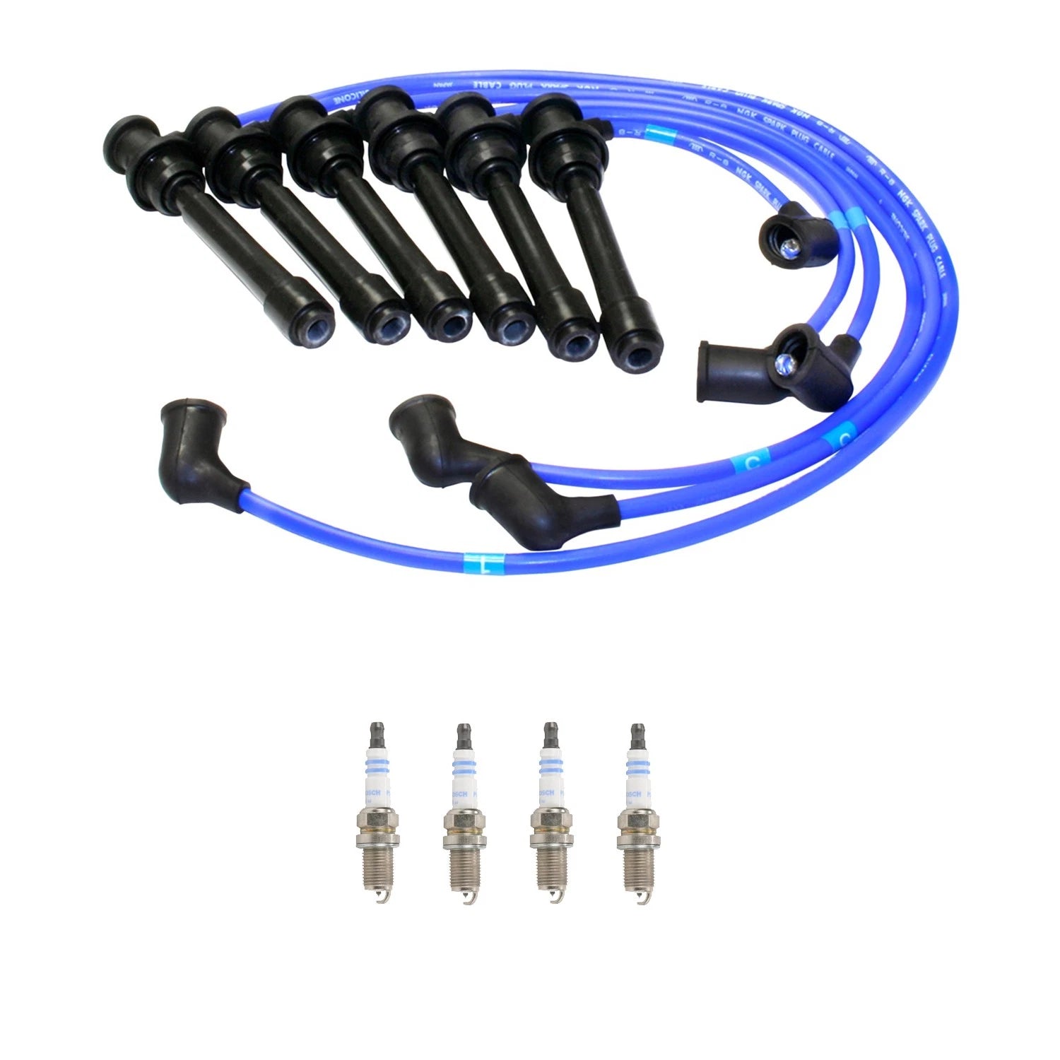 NGK Wire Set & 6 Racing Spark Plugs for Optima Santa Fe Sonata (2001–2010)