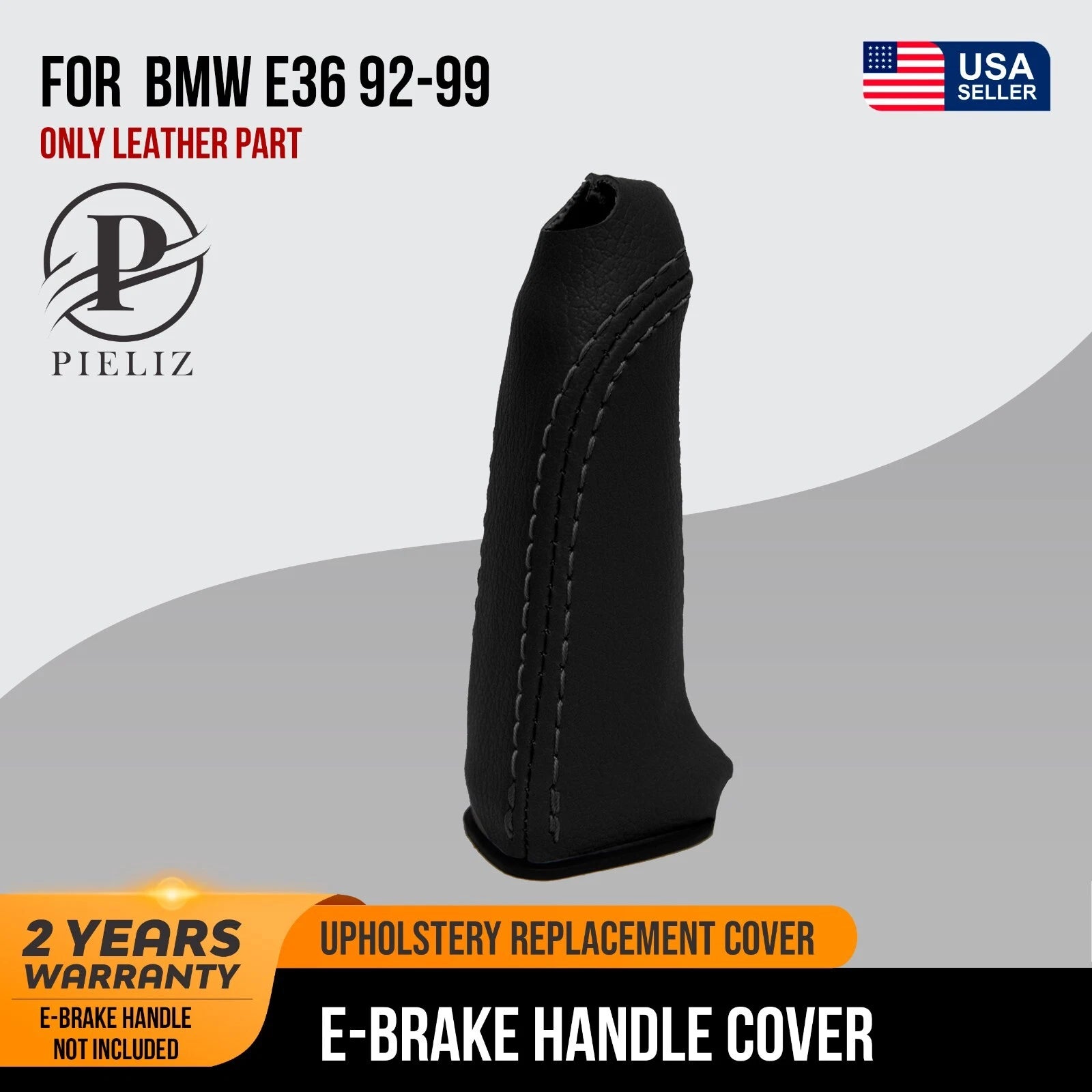 E Brake Handle Protection Cover for BMW E36 (1992–1999) Black Leather