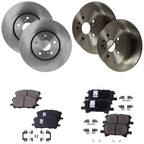 Brake Rotor and Pad Set for Toyota Highlander, Lexus RX350, RX330