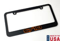 Matte Black License Plate Frame w Orange Outline Script for Chevy C10 (1960–1972)
