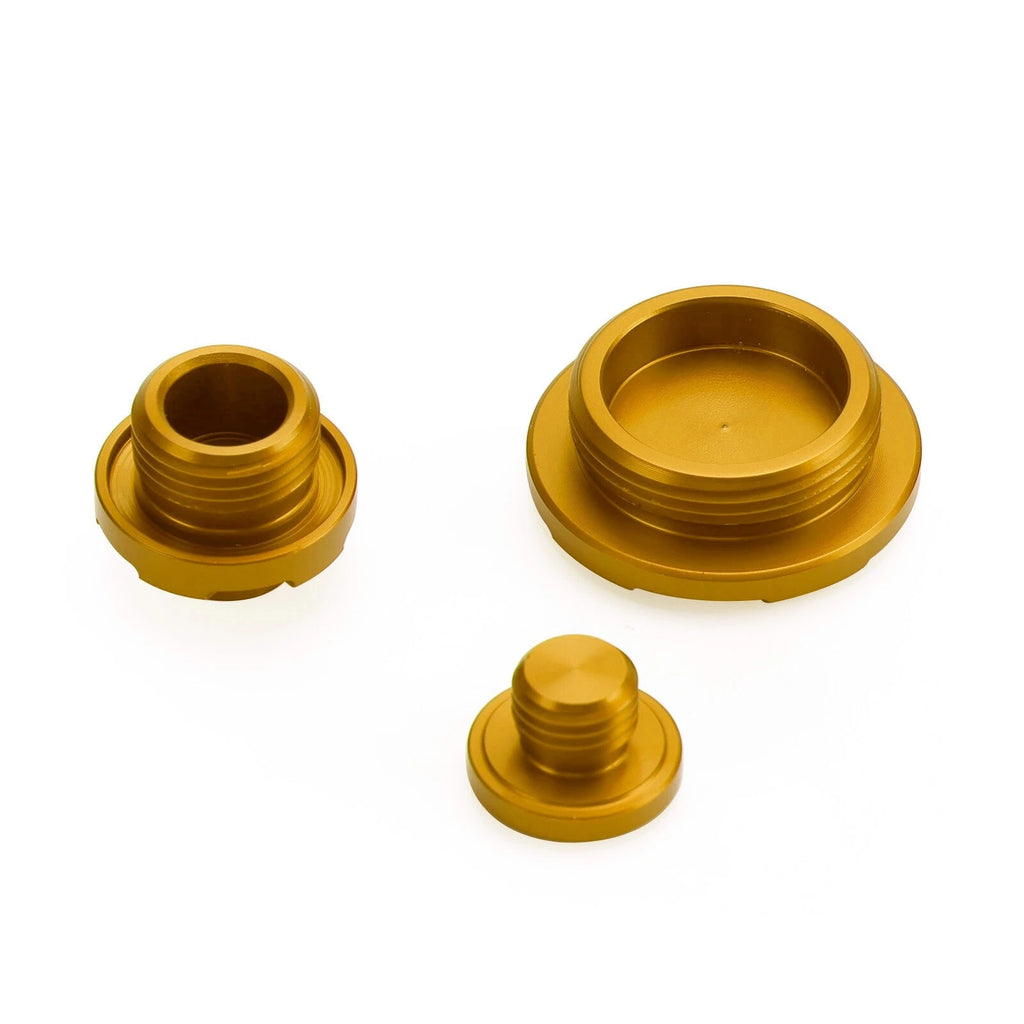 Gold Billet Engine Plug Kit for Kawasaki KX250 KX250F KX450 KX450F (2009–2020)