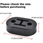 Rubber Exhaust Tail Pipe Mount Holder for 4X (-)