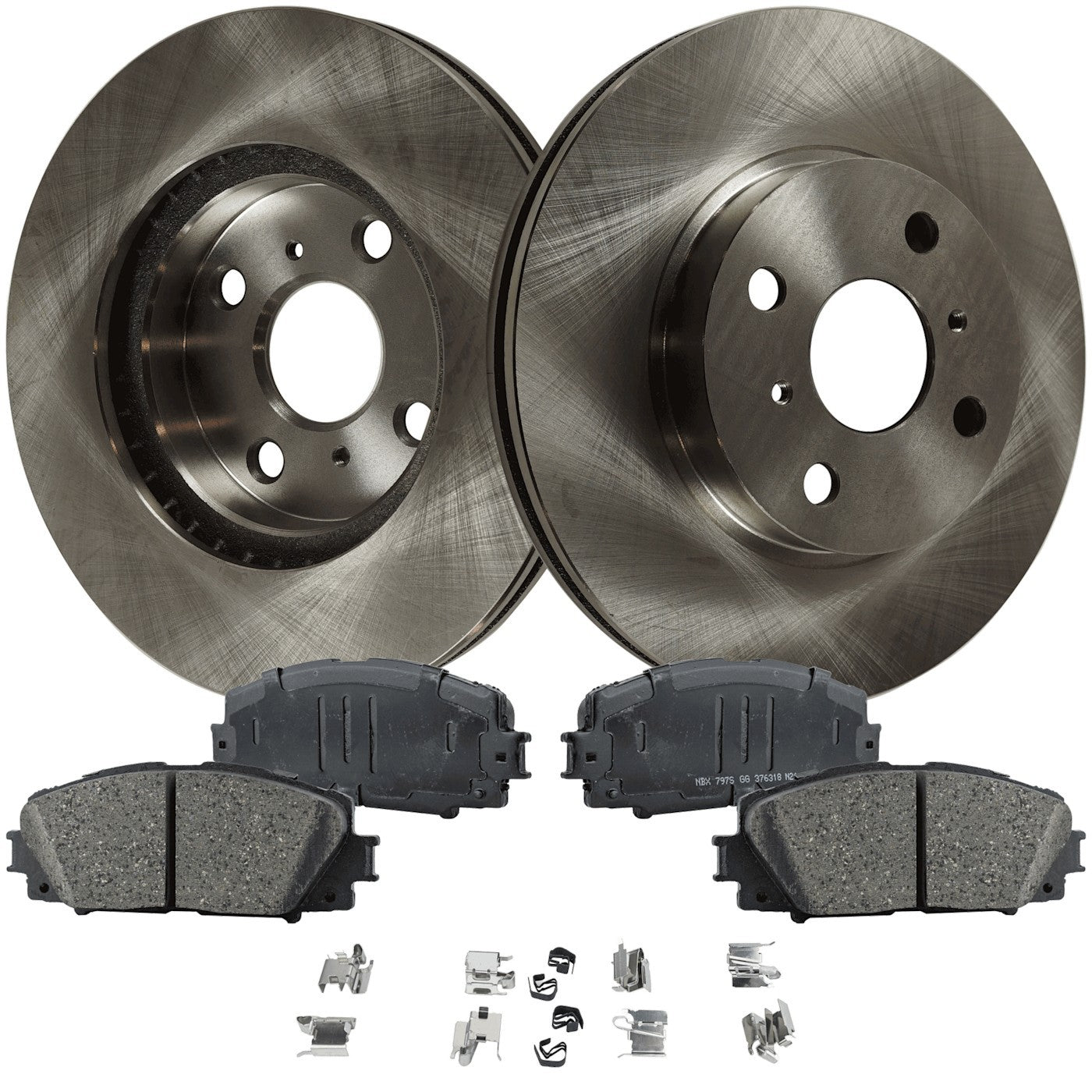 Brake Disc Rotor and Pad Kit for Toyota Yaris, Prius C (2007–2019)