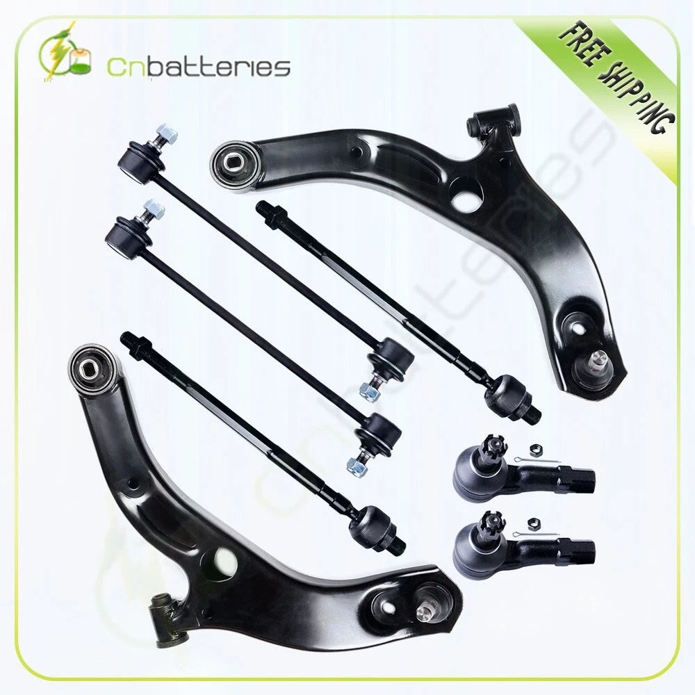 Set of 8 Sway Bars Tie Rods Control Arms Suspension Kit for Mazda Protege (2001–2003)