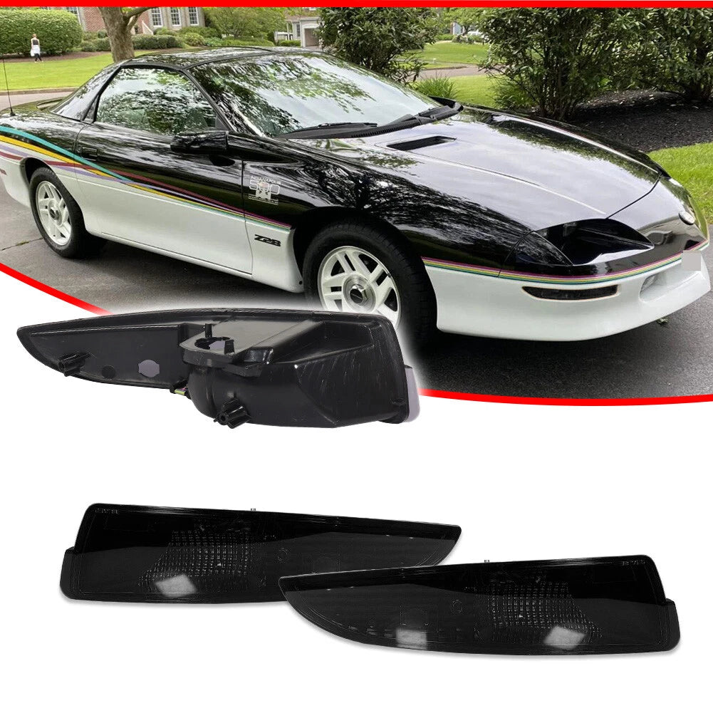 2X Smoked Side Marker Lights for Chevrolet Camaro (1993–2002)