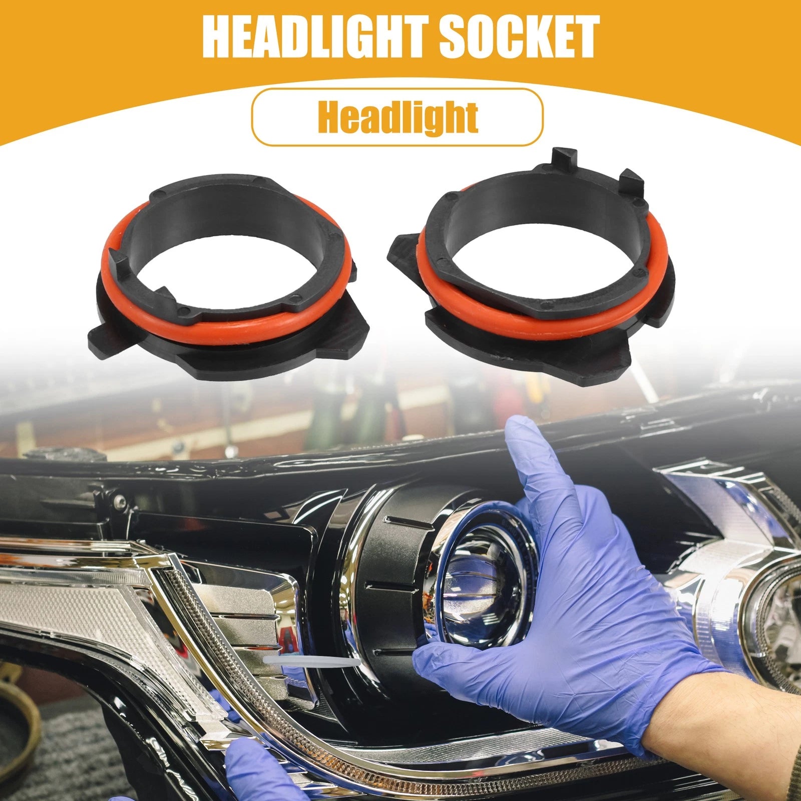 1 Pair LED Headlight Socket for BMW 5 Series (All Years) 634149064694