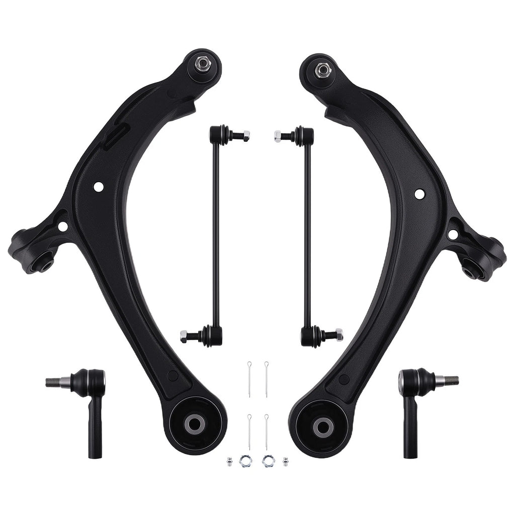 6x Front Lower Control Arms Sway Bar Tie Rods Kit for Honda Odyssey (2011–2017)