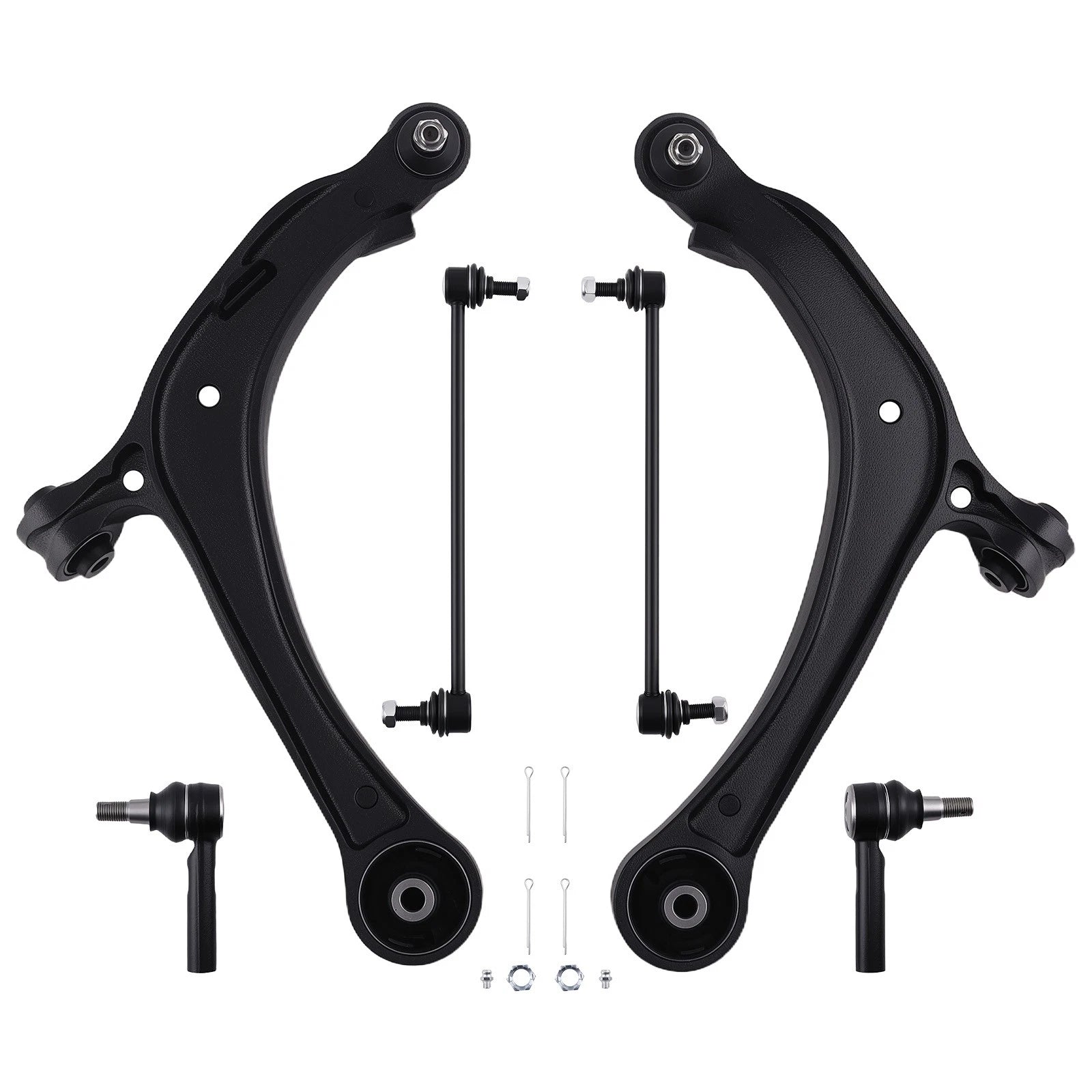 6x Front Lower Control Arms Sway Bar Tie Rods Kit for Honda Odyssey (2011–2017)
