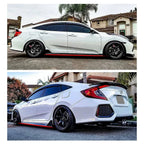 Side Skirt Extension for Honda Civic 2016–2021 (LX, EX, SI, Type-R Style)