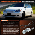 Drive Belt Tensioner Kit with Belt for Honda Accord Odyssey Pilot (2003–2017)