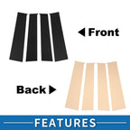Set of 4 Door Pillar Window Trim for Toyota Tundra (2022–2023) Black