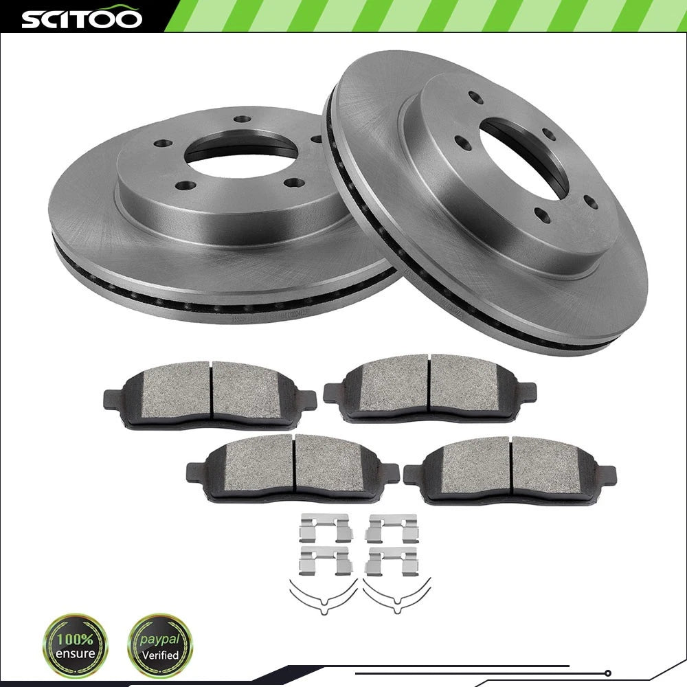 Front Brake Rotors & Ceramic Pads for Ford F-150 (2004) - 4.6L, 5.4L V8 4WD