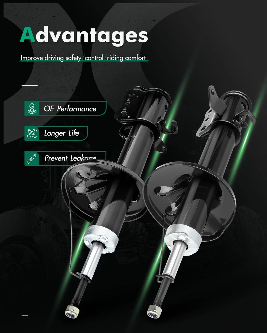 Rear Shocks Struts for Mazda Protege Protege5 (1999–2003)