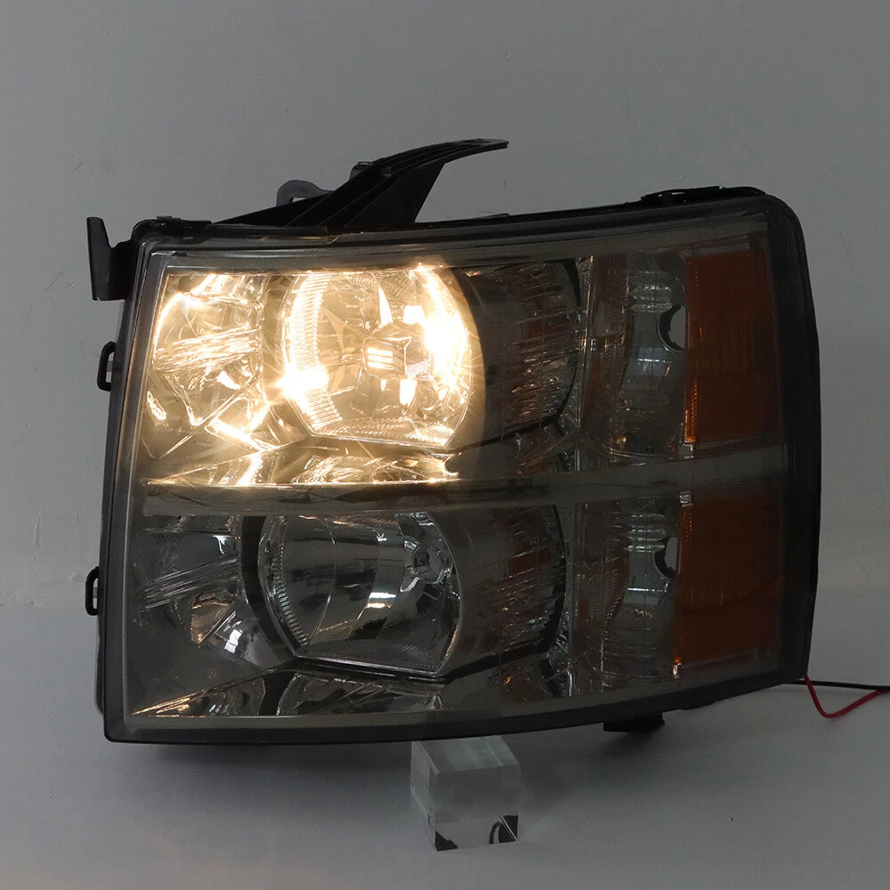 2X Smoked Headlight Assembly for Chevy Silverado (2007-2013)