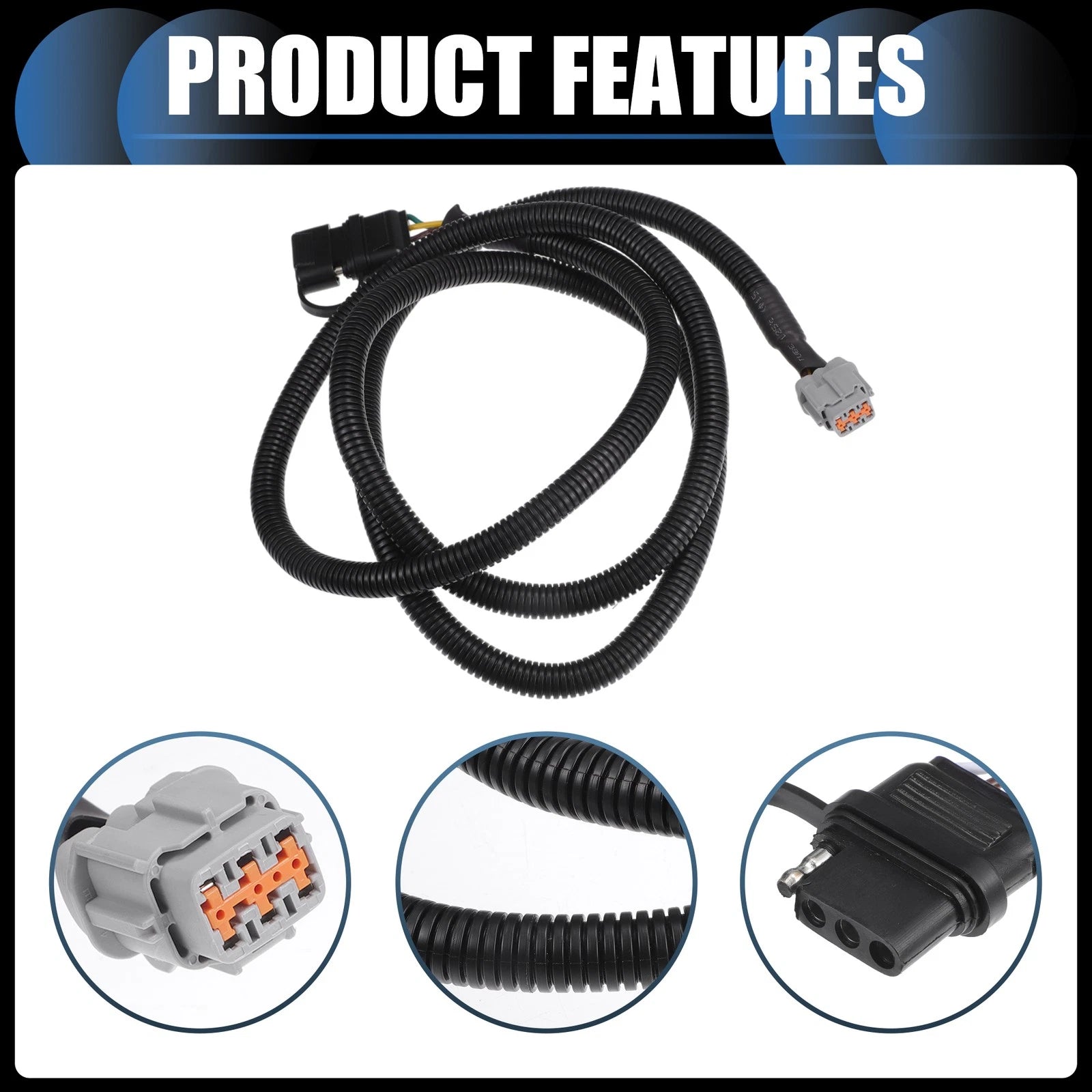 Set of 4 Way Flat Trailer Wiring Harness for Nissan Frontier (2005–2022)