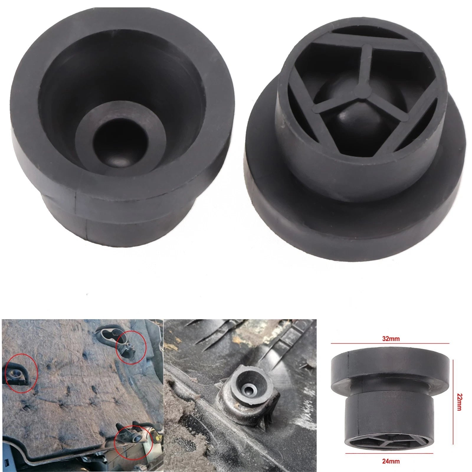 2X Engine Cover Rubber Grommet 1555641 for Focus Kuga Mondeo MK4 (2007–2014)