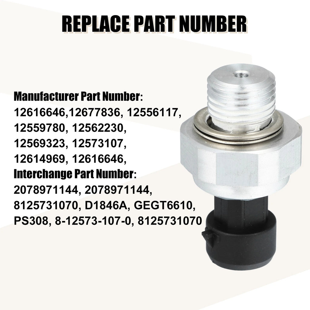 Engine Oil Pressure Sensor for Buick Cadillac Chevy (2000–2023) 12616646 12677836