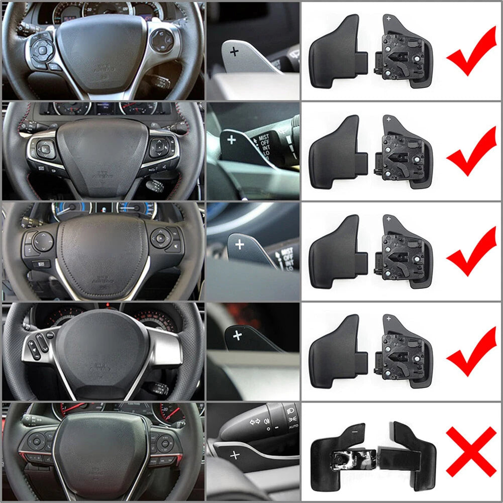 Steering Wheel Shift Paddle Extensions for Toyota Reiz, Camry, Corolla, RAV4 (2007–2023)