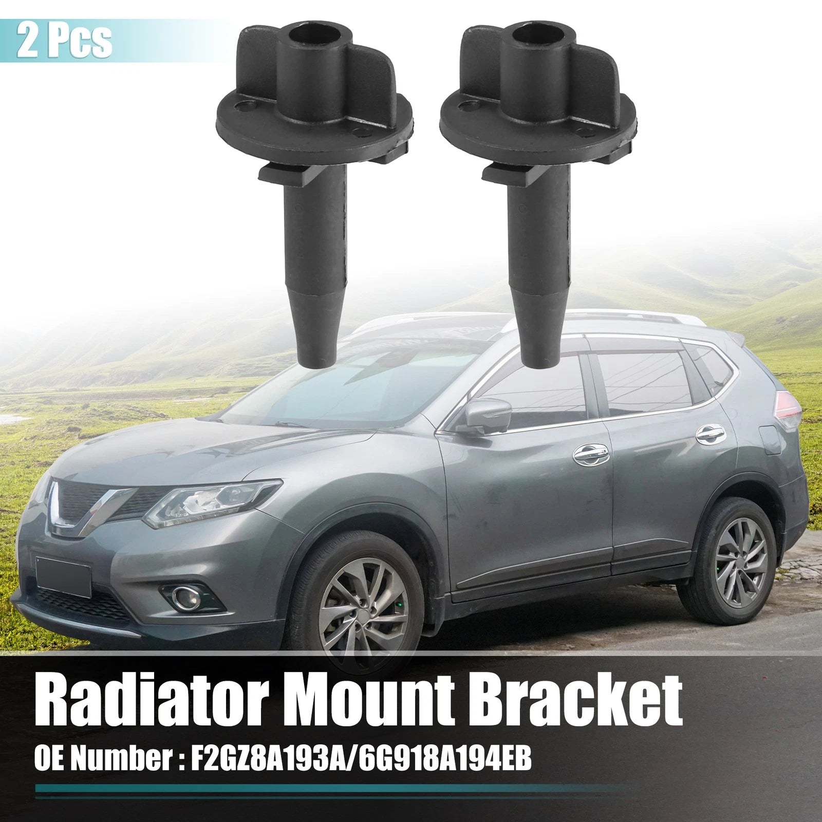 2pcs Radiator Mount Bracket for BMW 135i (2008–2009) No.F2GZ8A193A/6G918A194EB
