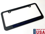 Matte Black Premium License Plate Frame with Blue Outline for Honda (2000–2010)