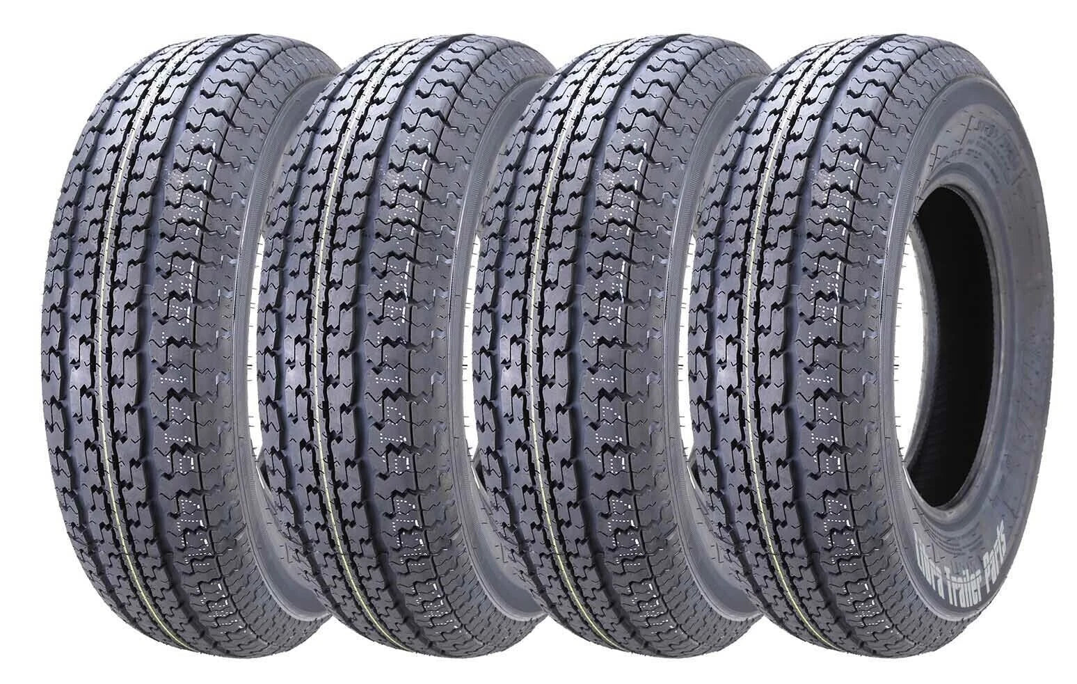 Set of 4 ST 225/75R15 Winda Radial Trailer Tires 10PR Load Range E
